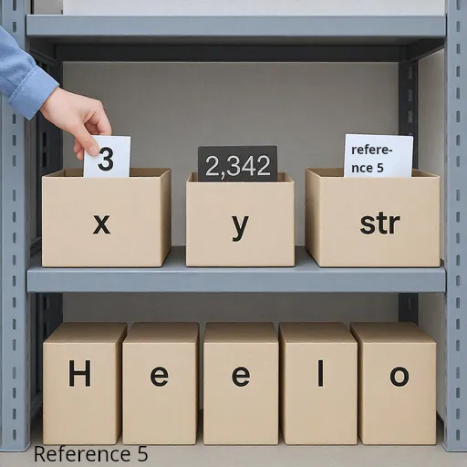 Variables are boxes in a storage facility (memory)